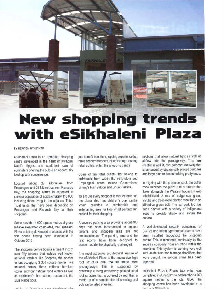 Article Esikhaleni plaza